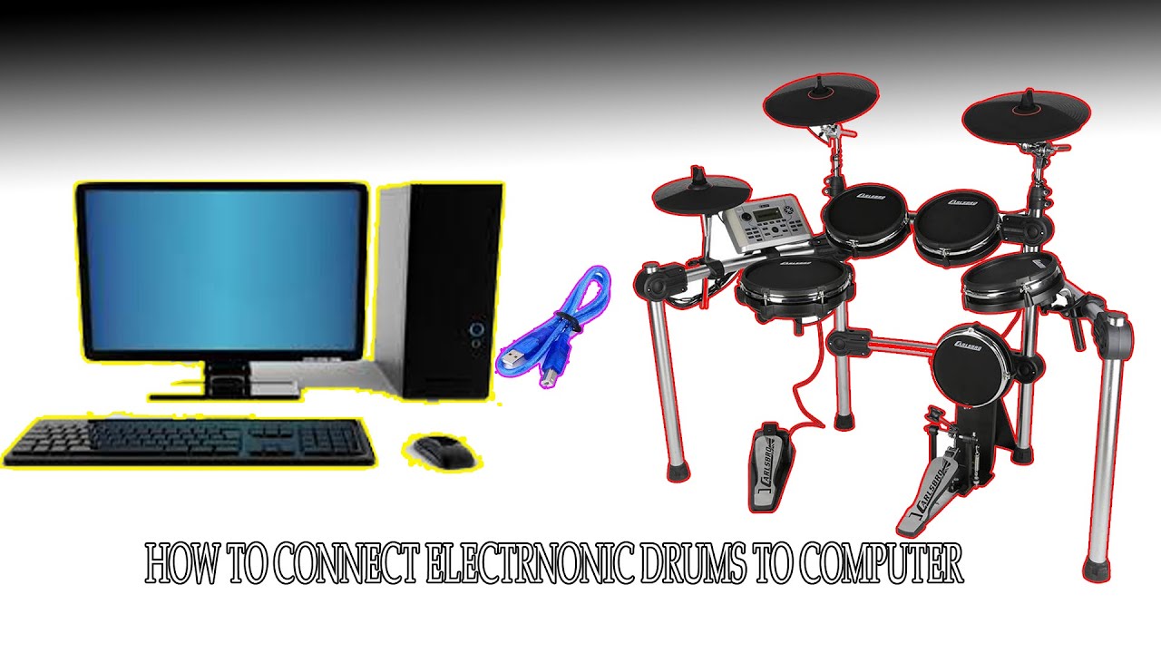 How to Connect Electronic Drums to PC Using USB Cable - YouTube
