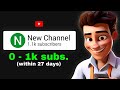 Get your first 1000 subscribers in 27 days  beginners guide  