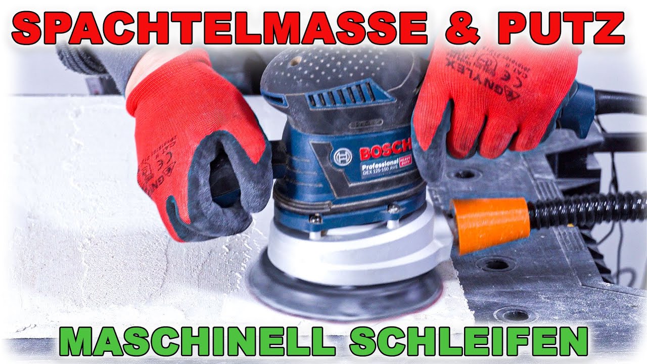 Maschinelles Schleifen von Spachtelmasse und Putz. Darauf müsst ihr achten! (Staubfreies Schleifen)