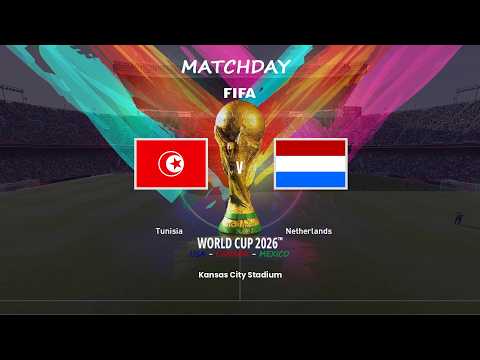 Video Tunisia vs. Netherlands | FIFA World Cup 2026 | eFootball PES Prediction