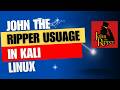 How to Use John the Ripper in kali linux - Ethical Hacking Tutorial