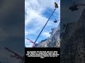 Crane lifting excavator to peak. #worker #process #excavator #crane #heavyequipment