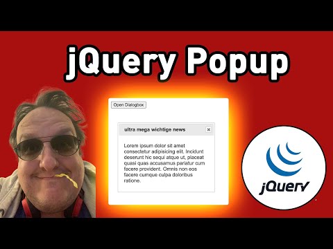 Wie baue ich ein jQuery Popup / Dialogbox in meine Webseite ein  (HTML & jQuery / Tutorial)