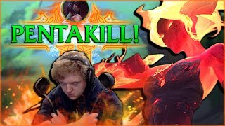 MOST INSANE REWORKED AKALI 1V5 PENTA YET!! NEW AKALI IS BEST AS ADC?!? - League of Legends