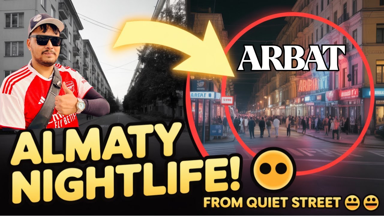 Arbat Street Nightlife in Almaty 🌙 | From Local Streets to City Center | Freaky Guy