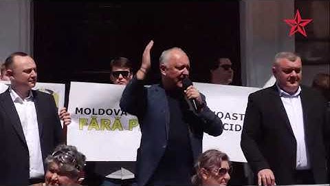 Выступление Игоря Додона на акции протеста перед ЦИК