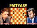 Matyas!! || GM Dubov vs. GM Carlsen || Airthings Masters 2020 Quarter-Finals Match 2 Game 1