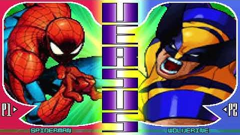 CAPCOM FIGHTING EVOLUTION MAX- SPIDERMAN & RYU VS. WOLVERINE & GOUKI  8-24-21