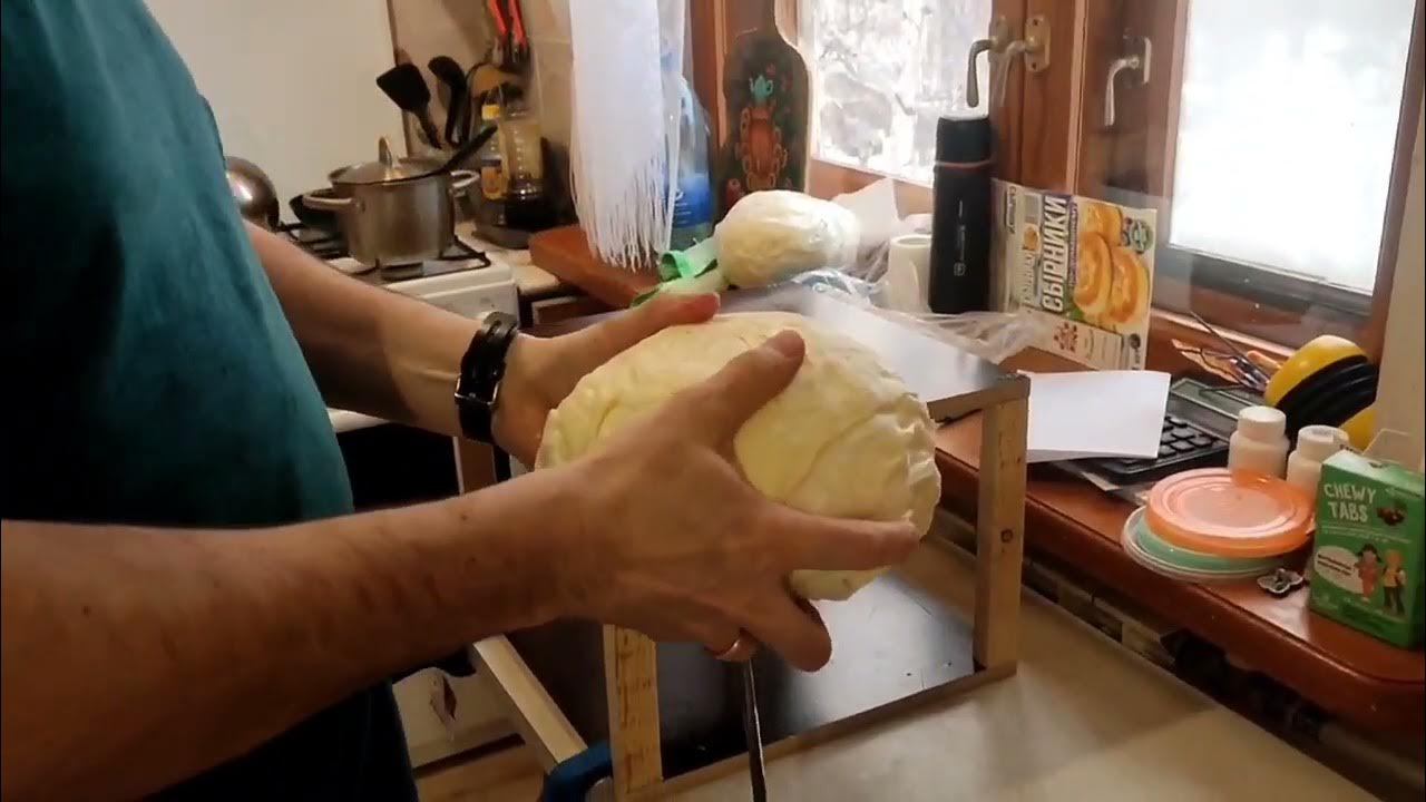 Механическая шинковка для капусты - YouTube