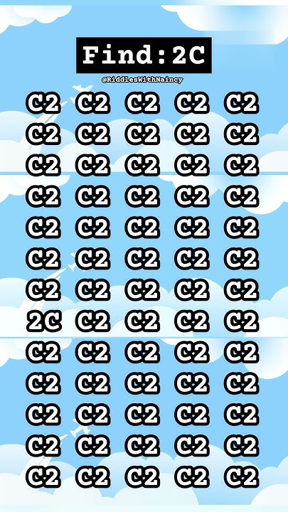 Seek and find 2C with your eagle eyes.#seek #spot #eyetest #iqtest # ...