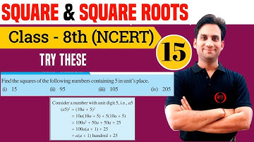 Try These (pg.no.97) Chapter 6 NCERT Class 8 Maths : Square and Square Roots