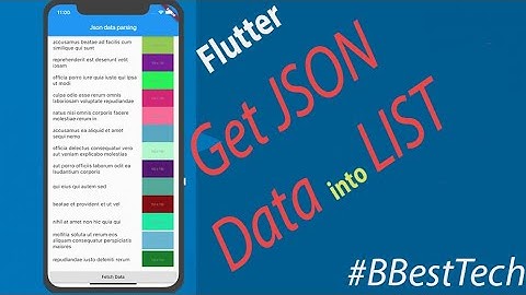 Json Data Get Into List  - 2023 | Part-16| #flutter #hindi #programming #darts #android