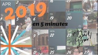 Mon année 2019 en 5 minutes !