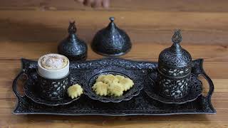 Cookies, Coffee & Tea Presentation Ideas: Crystalia Antique Silver Coffee Serving Set