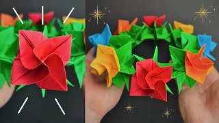 Origami Rose Crown Tutorial | Fold A Best Gift Fot Girls