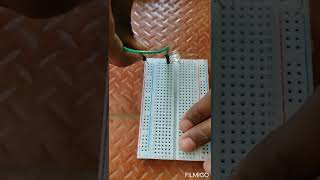 How to glow a LED in Breadboard. Simple and bacis Experiment #shorts