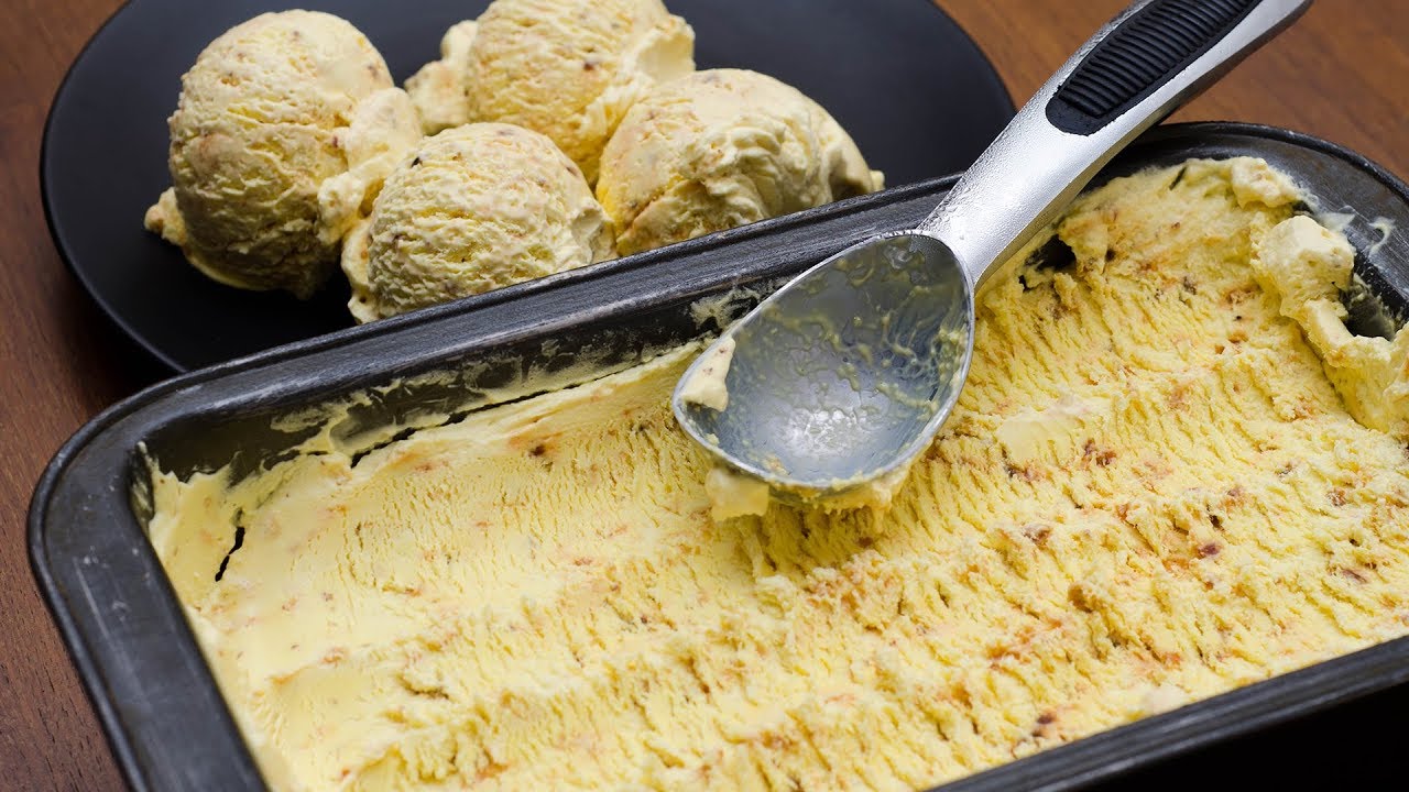 BUTTERSCOTCH ICE CREAM EGG LESS NO ICE CREAM MACHINE l HOMEMADE