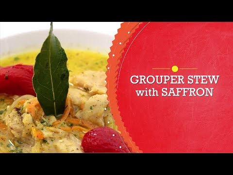 Grouper stew with saffron