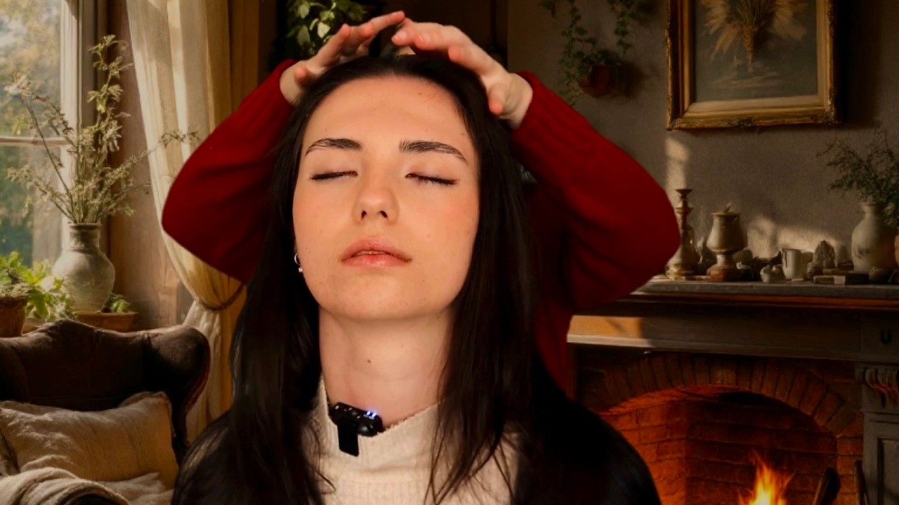 Soft Spoken Hair Play, Light Massage & Hair Brushing on a Real Person (asmr)