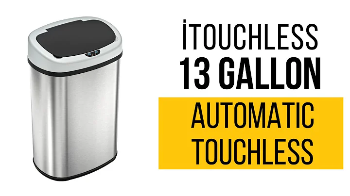 iTouchless 13 Gallon SensorCan Kitchen Trash Can with Odor Filter, Stainless Steel, Oval Shape