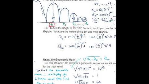 9-3 Geometric Sequences Video Notes