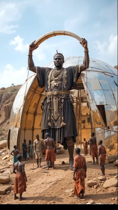 African Dogon Tribe Giant Build Solar Dome At Cliff Side #ai#dogon#africa#shorts#shortsfeed#tribal