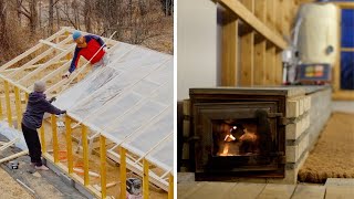 Making a wooden greenhouse + greenhouse heating | From beginning to end