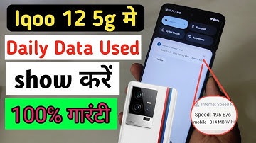 Iqoo 12 5g Enable daily data Usage setting | Iqoo 12 5g Enable Data Usage Notification Bar