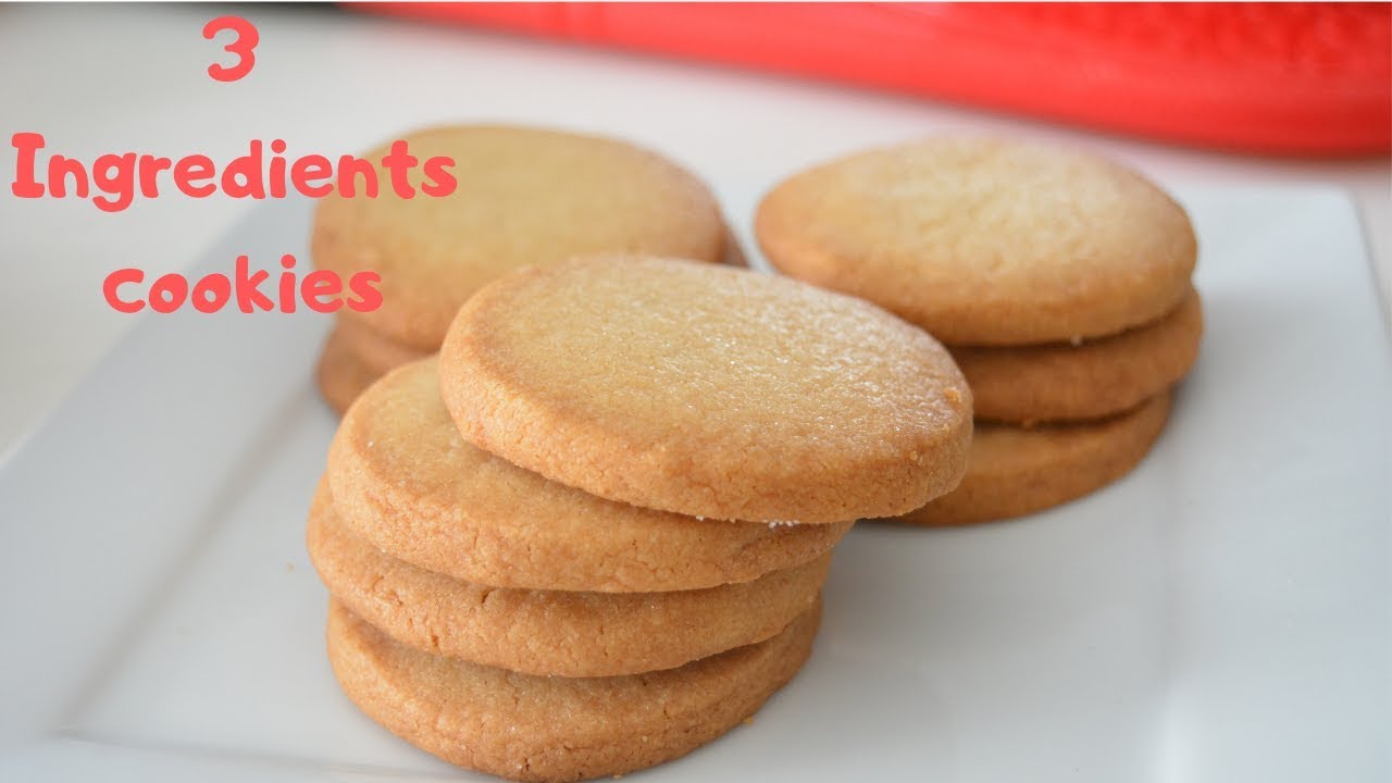 3 Ingredients Shortbread Cookies - YouTube