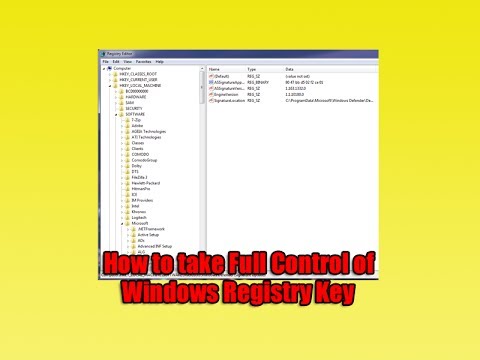 How to take Full Control of Windows Registry Key