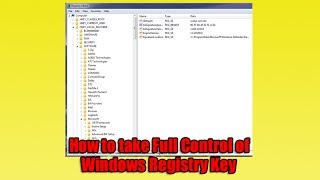 how to take full control of windows registry key