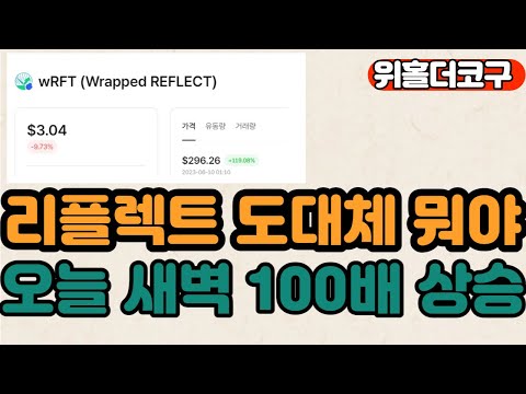 3달러짜리 리플렉트가 300달러까지 급등했다 위믹스 대량 청산의 이유 