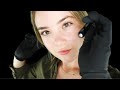 Asmr up close face examination roleplay sticky glove sounds