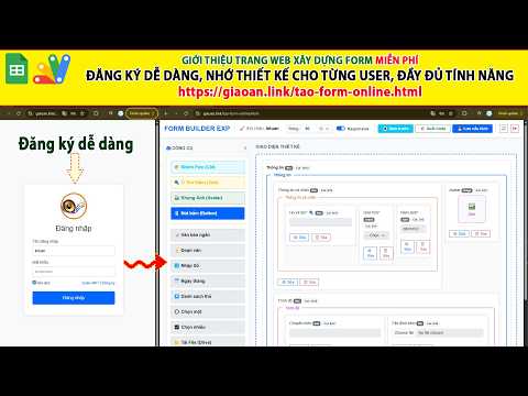 Trang Tạo form Nhập liệu chuyên nghiệp, miễn phí -Ứng dụng triển khai trên nền tảng Google sheet APS