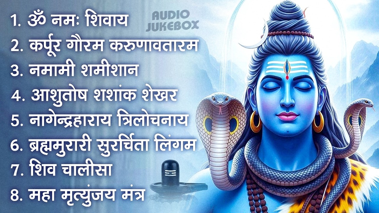 भक्ति भजन - आशुतोष शशाँक शेखर, कर्पूर गौरम करुणावतारं, ॐ नमः शिवाय, शिव अमृतवाणी व शिव आरती