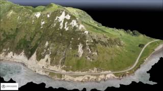 3D MODEL/ VIRTUAL FLY OVER OF A VULNERABLE COASTAL ROAD screenshot 2