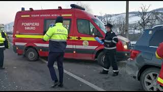 Accident în Teaca, Bistrita - VIDEO