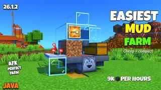 Minecraft 1.21.11 Automatic Mud Farm   - 9000 P/H