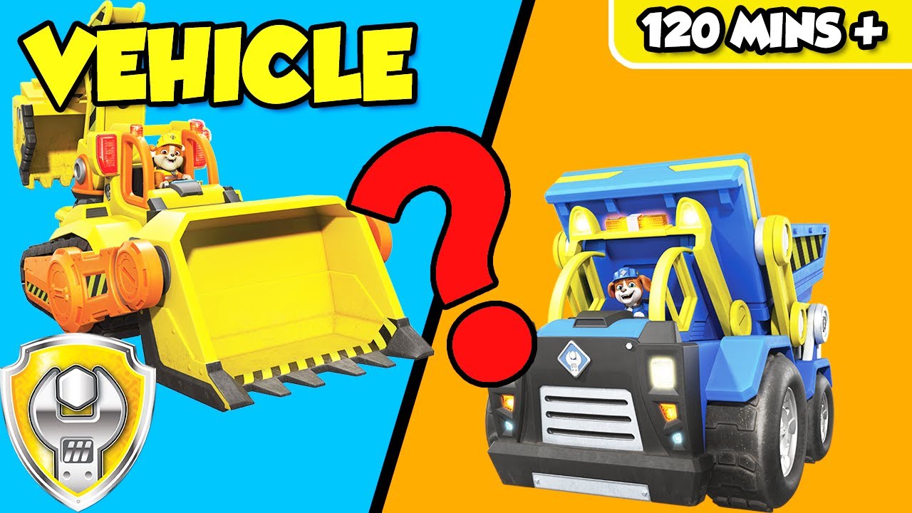 Which Vehicle Is Rubble's Favourite? (Compilation) | Rubble - Paw Patrol | Cartoons for Kids
