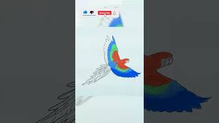 Red-and-Green Macaws Coloring Page | #shorts #shortvideo #coloring #painting #paintingvideoforkids