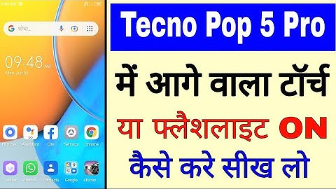 Tecno Pop 5 pro me front flashlight on kaise kare।how to turn on front flashlight in tecno pop 5 pro