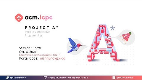 ACM ICPC | Intro to Competitive Programming F21 #1: Intro