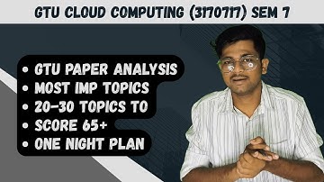 GTU 7th Sem CC (Cloud Computing) | Complete PYQ Analysis + Most IMP Topics | (3170717)