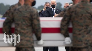 Biden watches as dignified transfer of 13 fallen U.S. service members begins