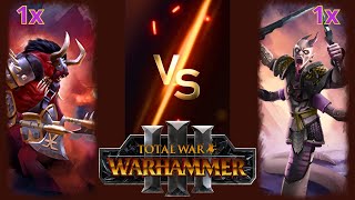 Can Minotaurs of Khorne Challenge Pleasure Guard in Total War: Warhammer 3? screenshot 3