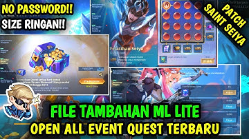 Data Open Event Pelatihan Seiya & All Quest Terbaru Patch Saint Seiya | File Tambahan ml lite