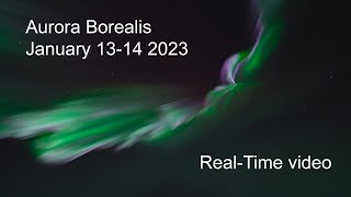 Aurora Borealis, Northern Lights Norway 13-14 January - Real-time.