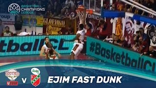 Melvin Ejim with the fast break one