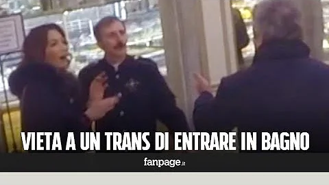 Vieta a una trans di entrare nel bagno di un bar, ...