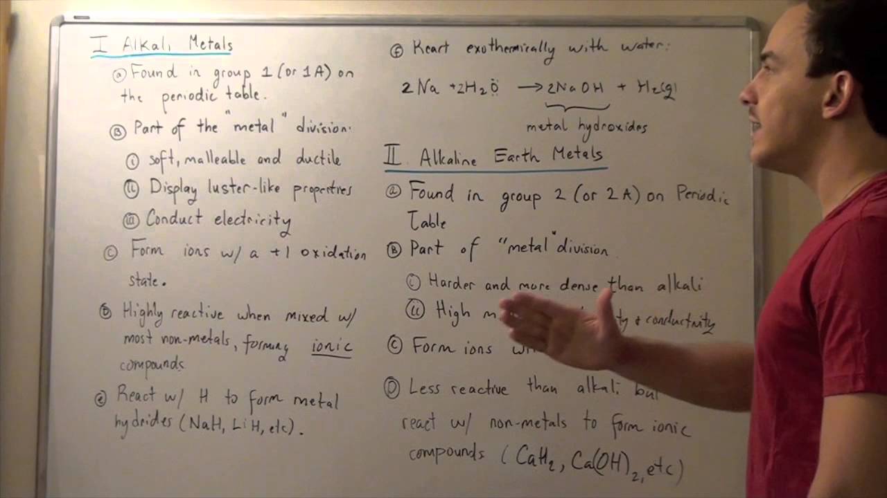 Alkali And Alkaline Earth Metals